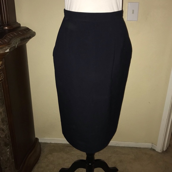 UTY International Dresses & Skirts - Navy Blue Pencil Skirt -lined & pockets